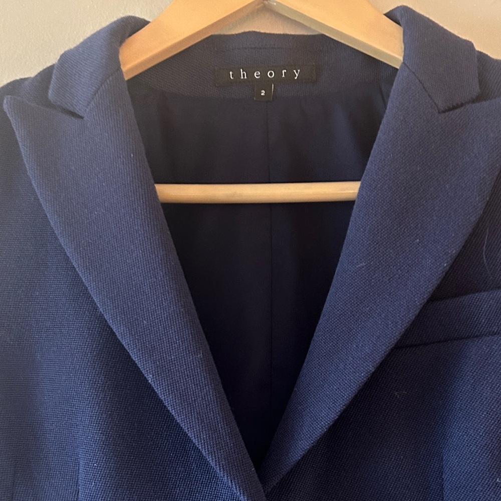 Theory Navy Tailored Jacket